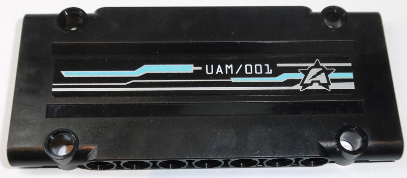 Technic, Panel Plate 5 x 11 x 1 with 'UAM/001' and Ultra Agents Logo Pattern Model Left Side (Sticker) - Set 70165