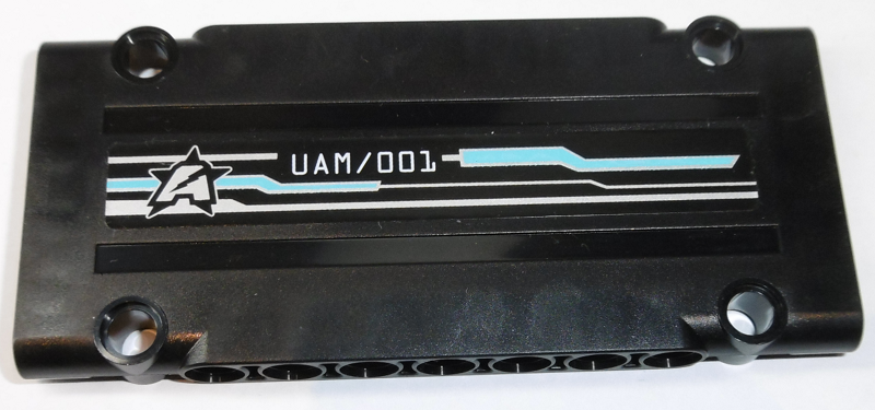 Technic, Panel Plate 5 x 11 x 1 with 'UAM/001' and Ultra Agents Logo Pattern Model Right Side (Sticker) - Set 70165