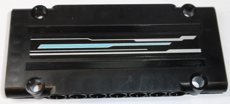 Technic, Panel Plate 5 x 11 x 1 with Silver and Blue Lines Pattern Model Right Side (Sticker) - Set 70165