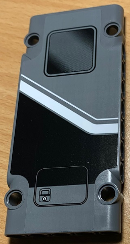 Technic, Panel Plate 5 x 11 x 1 with Black Bottom, White Stripes and Window Pattern Model Right Side (Sticker) - Set 42078