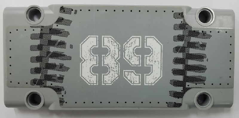 Technic, Panel Plate 5 x 11 x 1 with White '89' and Dark Bluish Gray Tread Marks Pattern (Sticker) - Set 42076