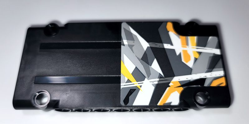 Technic, Panel Plate 5 x 11 x 1 with White, Yellows and Grays Stone Background Pattern (Sticker) - Set 42069