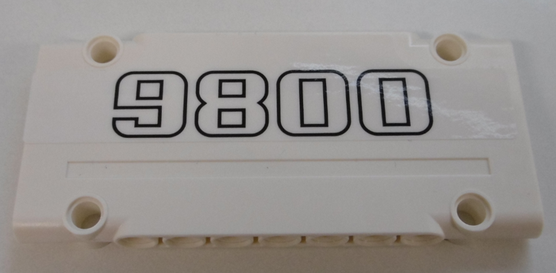 Technic, Panel Plate 5 x 11 x 1 with Black '9800' Pattern (Sticker) - Set 42100