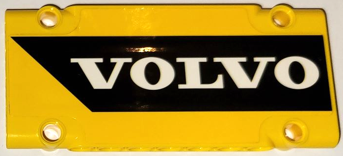 Technic, Panel Plate 5 x 11 x 1 with White 'VOLVO' on Black Stripe Pattern Model Right Side (Sticker) - Set 42114