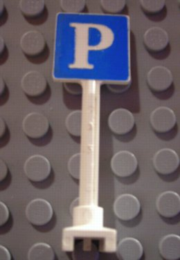 Road Sign Square with Parking Pattern