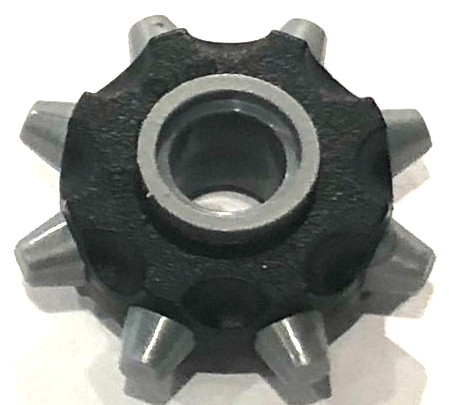 Minifigure Gear Wheel RIP-Tire with Black Pattern