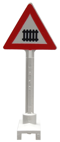 Road Sign Triangle with Level Crossing Small, Thick Pattern