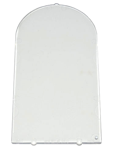 Glass for Door Frame 1 x 6 x 7 Arched with Notches and Rounded Pillars