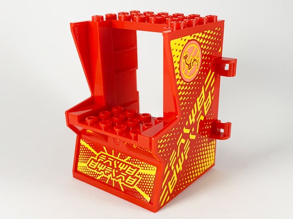 Minifigure, Utensil Arcade Game Cabinet Body with Fire Game Pattern (Stickers) - Set 71714