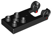 Duplo, Plate 2 x 3 with 4 Studs and Hinge with Red Gaskets