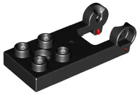Duplo, Plate 2 x 3 with 4 Studs and Hinge with Red Gaskets