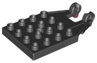 Duplo, Plate 4 x 4 with 16 Studs and Hinge with Red Gaskets