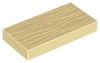 Duplo Tile, Modified 2 x 4 x 1/2 (Thick) with Wood Grain Profile