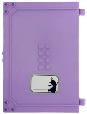 Container, Book Cover Half, 16 x 12 x 2 2/3 (Storybook Adventures) with Name Label with Dark Blue Olaf Silhouette on White Background Pattern (Sticker) - Set 43175