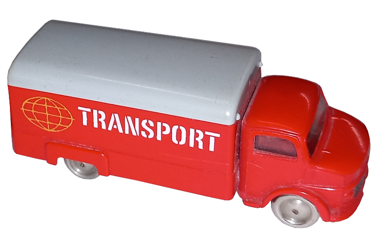HO Scale, Mercedes Box Truck with Gray Top