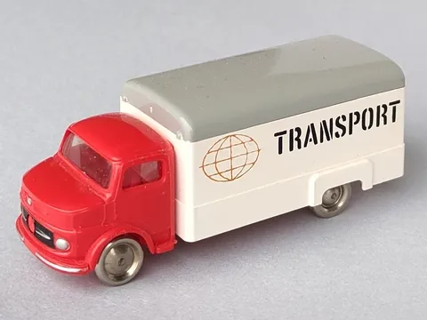 HO Scale, Mercedes Box Truck with Gray Top