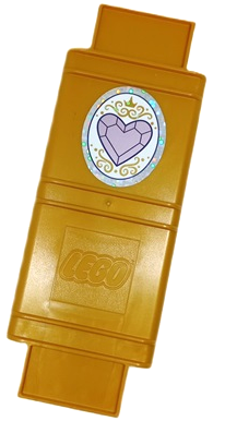 Container, Book Cover Binding, 16 x 6 x 1 (Storybook Adventures) with Lavender Heart Shaped Jewel and Silver Holographic Oval Border Pattern (Sticker) - Set 43193