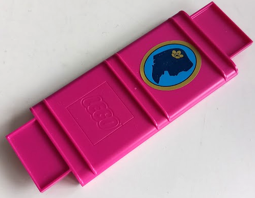 Container, Book Cover Binding, 16 x 6 x 1 (Storybook Adventures) with Dark Blue Mulan Silhouette with Gold Flower on Medium Azure Background, Oval Border Pattern (Sticker) - Set 43174