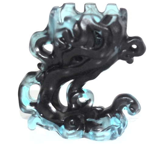 Minifigure Pedestal Ghost / Smoke with Marbled Black Pattern