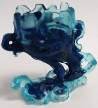 Minifigure Pedestal Ghost / Smoke with Marbled Dark Blue Pattern