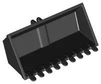 Vehicle, Digger Bucket 9 Teeth 4 x 8, Rise Inside with Locking 2 Finger Hinge