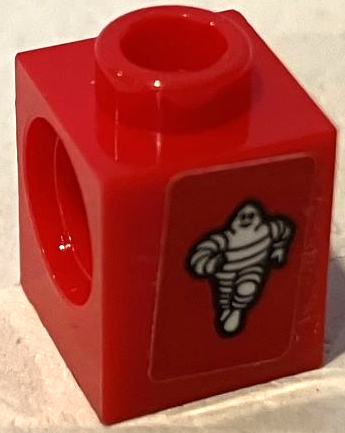 Technic, Brick 1 x 1 with Hole with Michelin Man Logo Pattern (Sticker) - Set 75881