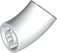 Brick, Round 2 x 2 D. 45 degrees Elbow (25.5mm Standing Height)