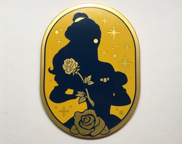 Tile, Round 6 x 8 Oval with Belle Pattern