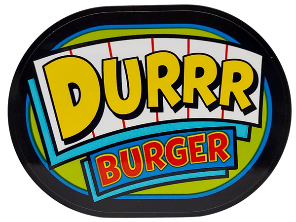 Tile, Round 6 x 8 Oval with 'DURRR BURGER' Pattern (Sticker) - Set 77076
