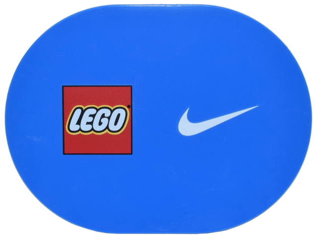 Tile, Round 6 x 8 Oval with LEGO and Nike Swoosh Logo Pattern