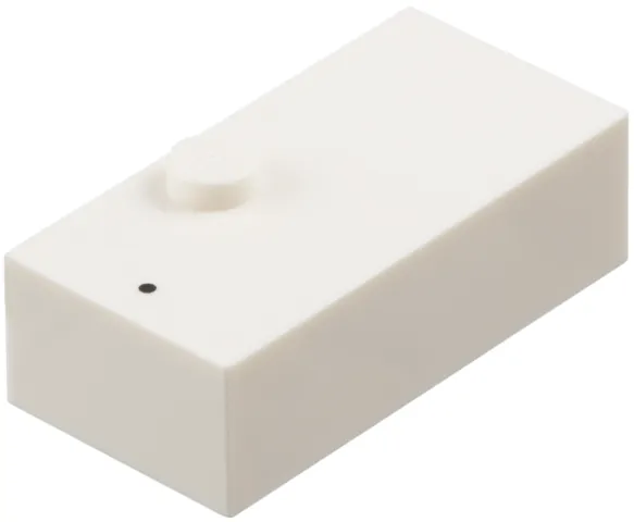 Brick, Braille 2 x 4 with 1 Stud with Black Period (.) Pattern (dots-3 ⠄) (Spanish)