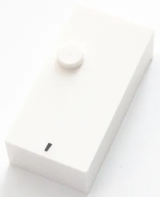 Brick, Braille 2 x 4 with 1 Stud with Black Comma (,) Pattern (dots-2 ⠂)