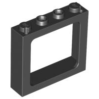 Window 1 x 4 x 3 Train - 2 Hollow Studs and 2 Solid Studs