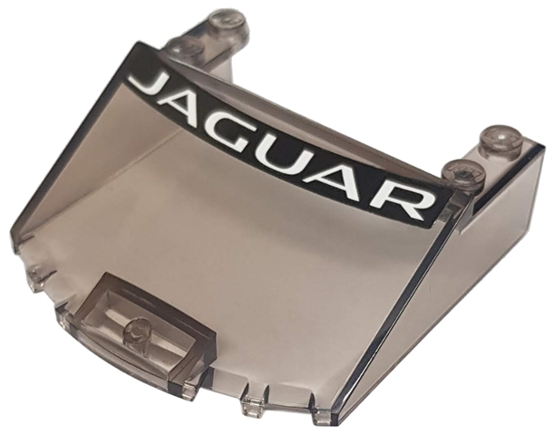 Windscreen 6 x 6 x 1 2/3 with White 'JAGUAR' on Black Background Pattern (Sticker) - Set 76898