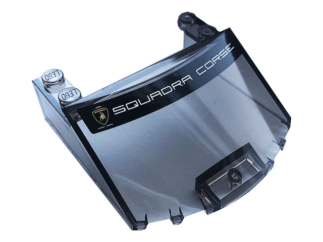 Windscreen 6 x 6 x 1 2/3 with White 'SQUADRA CORSE' and Lamborghini Logo Pattern (Sticker) - Set 76899