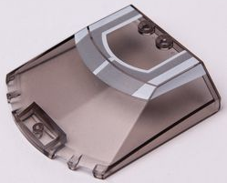 Windscreen 6 x 6 x 1 1/3 Straight Sides with Light Bluish Gray Roof with White Stripes Pattern