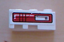 Wedge 3 x 2 Right with Red and Black Taillight Pattern (Sticker) - Set 8286