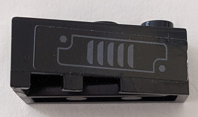 Wedge 3 x 2 Right with Dark Bluish Gray Vent Pattern (Sticker) - Set 70915