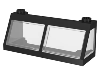 Windscreen 2 x 6 x 2 Train with Fixed Trans-Clear Glass