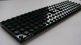 Train Base 6 x 24 with 3 Round Holes Each End with '4512-3' Pattern on Both Sides (Stickers) - Set 4512