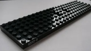 Train Base 6 x 24 with 3 Round Holes Each End with '4512-3' Pattern on Both Sides (Stickers) - Set 4512