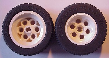 Wheel 36.8mm D. x 26mm VR with Axle Hole with Black Tire 49.6 x 28 VR (6595 / 6594)