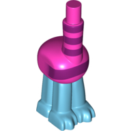 Lower Body Trolls Giraffe with Dark Pink Torso and Neck and Magenta Stripes Pattern