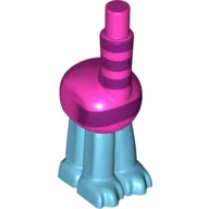 Lower Body Trolls Giraffe with Dark Pink Torso and Neck and Magenta Stripes Pattern