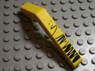 Technic, Liftarm, Modified Bent Thick 1 x 9 (6 - 4) with Black Scribbled Lines Pattern Model Left Side (Sticker) - Set 8414