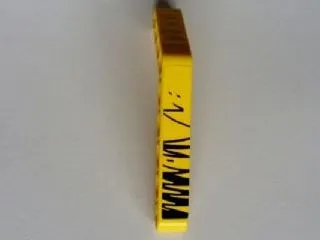 Technic, Liftarm, Modified Bent Thick 1 x 9 (6 - 4) with Black Scribbled Lines Pattern Model Right (Sticker) - Set 8414