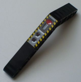 Technic, Liftarm, Modified Bent Thick 1 x 9 (6 - 4) with Lever and Gauges Pattern (Sticker) - Sets 8482 / 8483