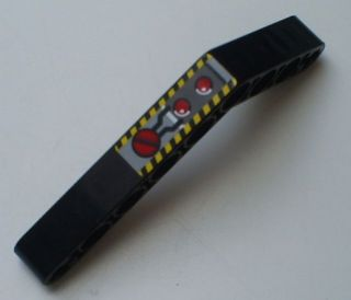 Technic, Liftarm, Modified Bent Thick 1 x 9 (6 - 4) with Switchboard and Buttons Pattern (Sticker) - Sets 8482 / 8483