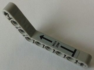 Technic, Liftarm, Modified Bent Thick 1 x 9 (6 - 4) with 'MAX 20M' in Arrow Up Pattern (Sticker) - Set 8289