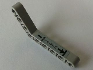 Technic, Liftarm, Modified Bent Thick 1 x 9 (6 - 4) with 'MAX 1500 KG' in Arrow Down Pattern (Sticker) - Set 8289